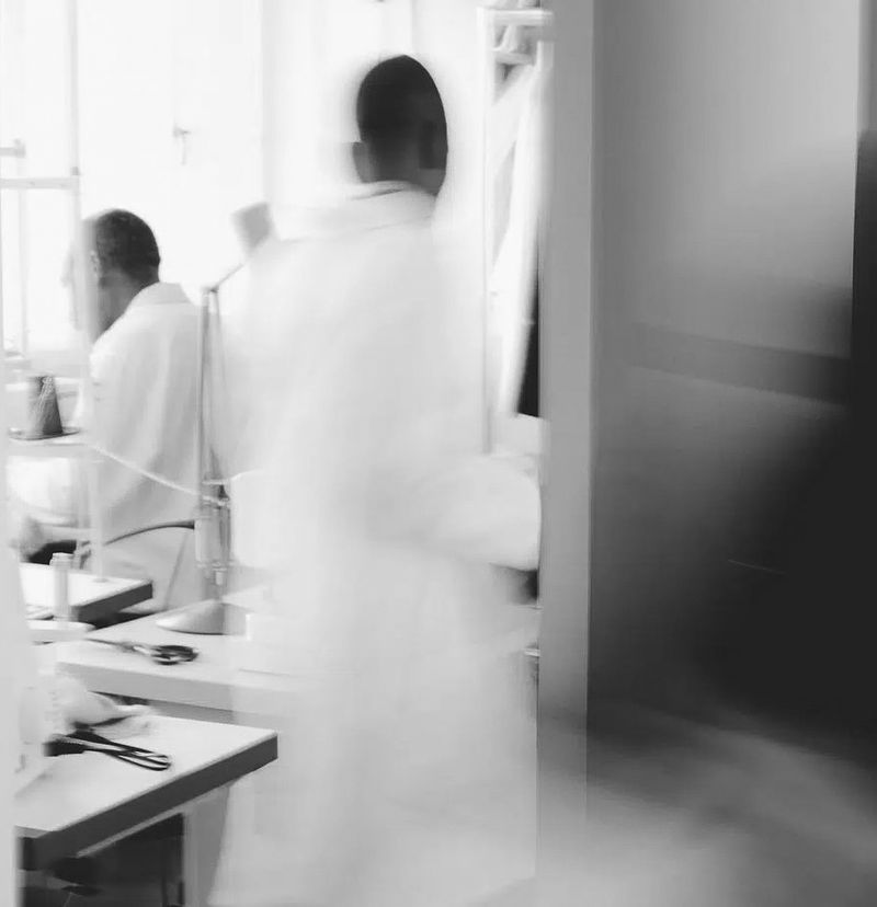 Laboratory team working in a clean research environment